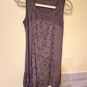 Purple Sleeveless Mini Slip Dress